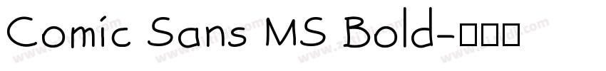 Comic Sans MS Bold字体转换
